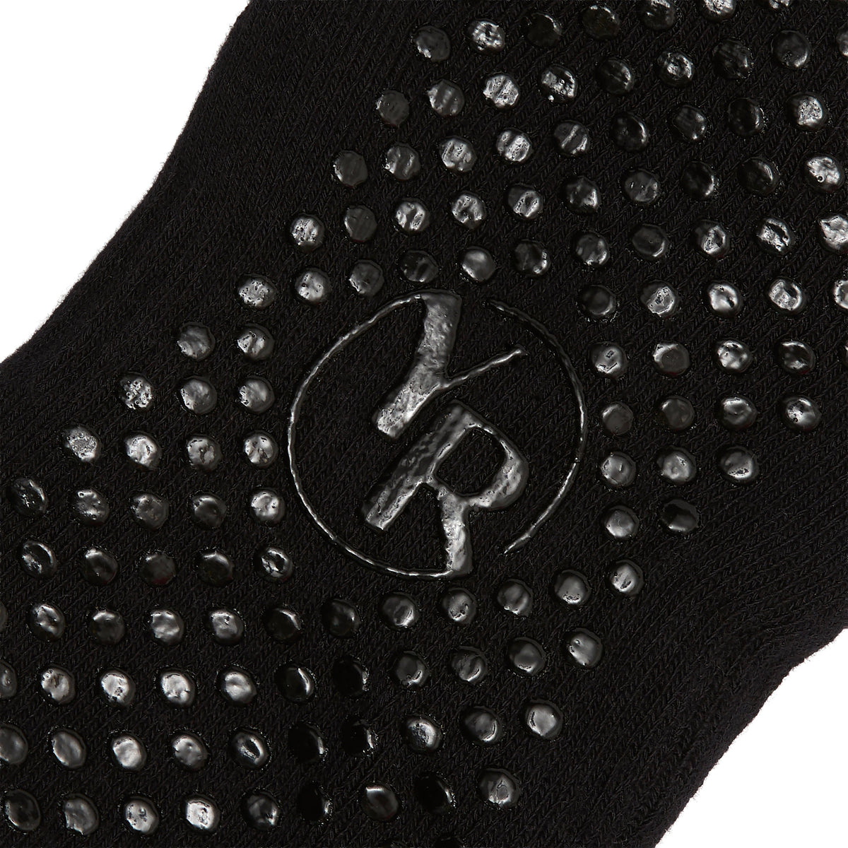 Black Ballet Grip Socks - Grip Pattern Detail | Your Reformer