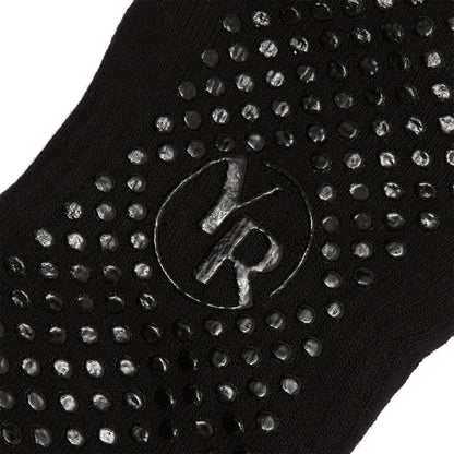 Black Ballet Grip Socks - Grip Pattern Detail | Your Reformer