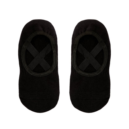 Black Ballet Grip Socks - Top View Flat Lay | Your Reformer