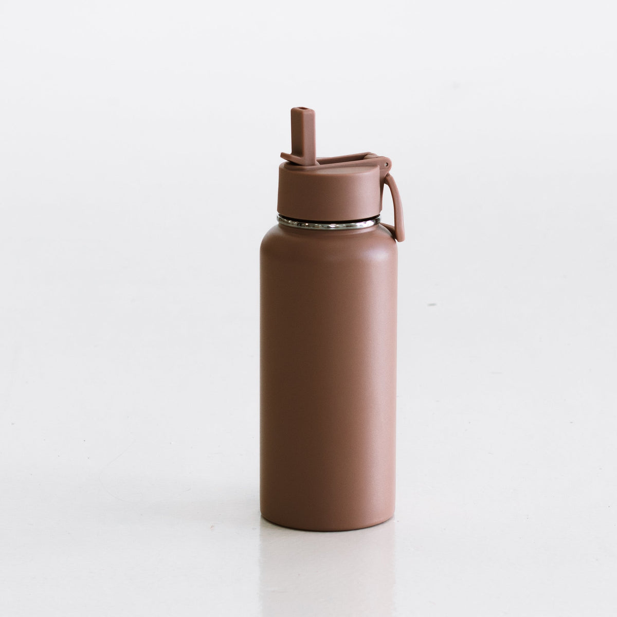 Cocoa Brown Stainless Steel Drink Bottle - Front View | Your Reformer