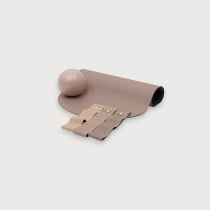 Dusty Rose Pilates Starter Kit with Mat, Ball and Bands - Product View | Your Reformer
