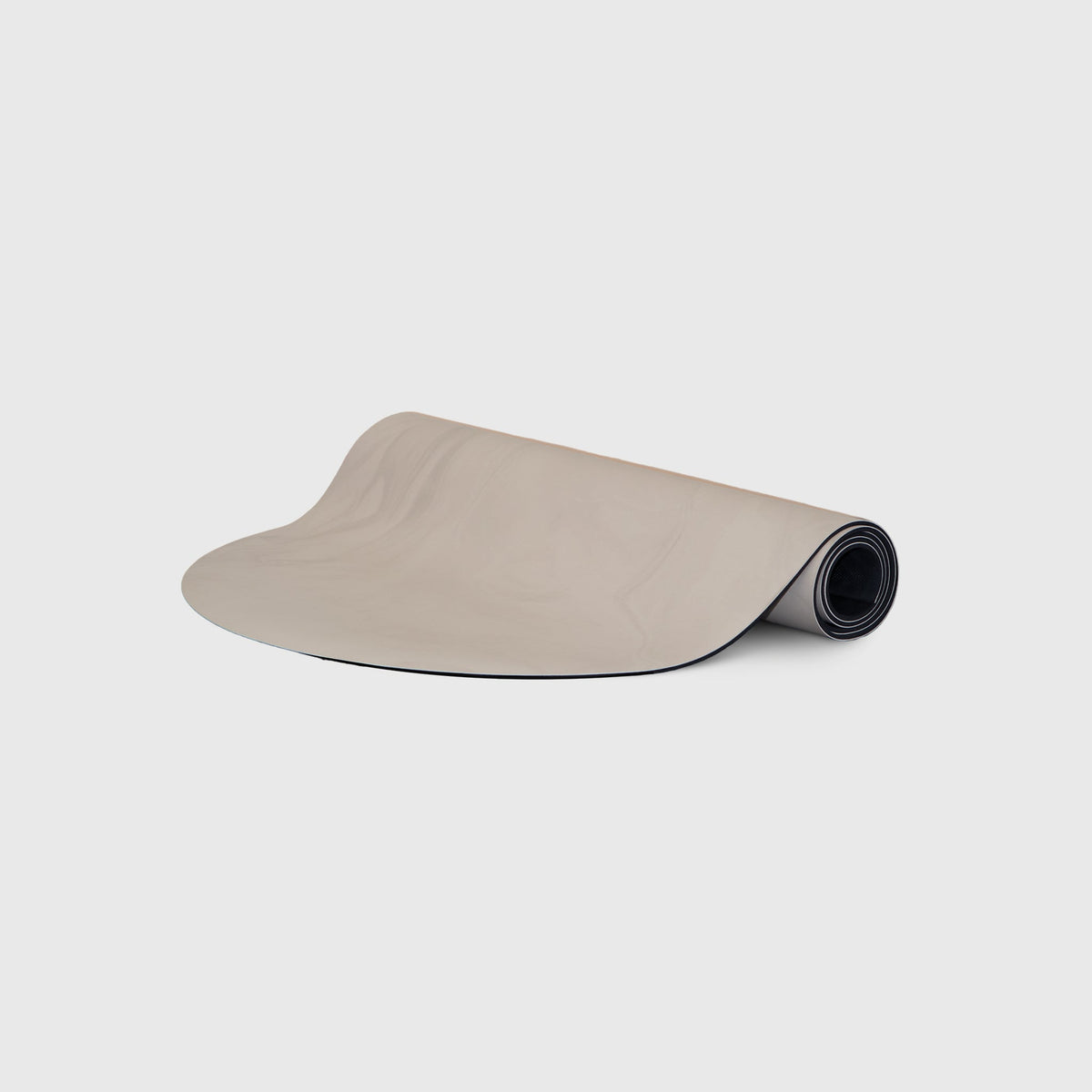 Ghosted Yoga Mat beige - Beige Non-Slip Pilates Mat Partially Rolled | Your Reformer