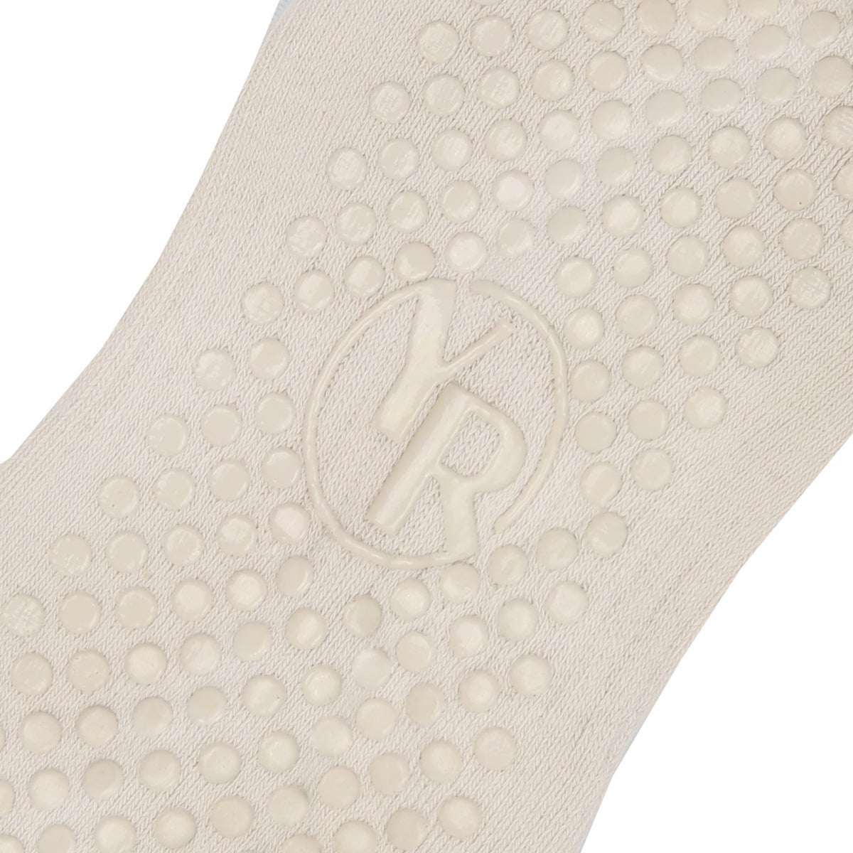 Soft Grey Ballet Grip Socks - Sole Pattern Detail | Your Reformer