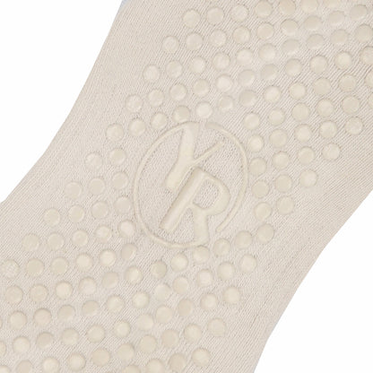 Soft Grey Ballet Grip Socks - Sole Pattern Detail | Your Reformer