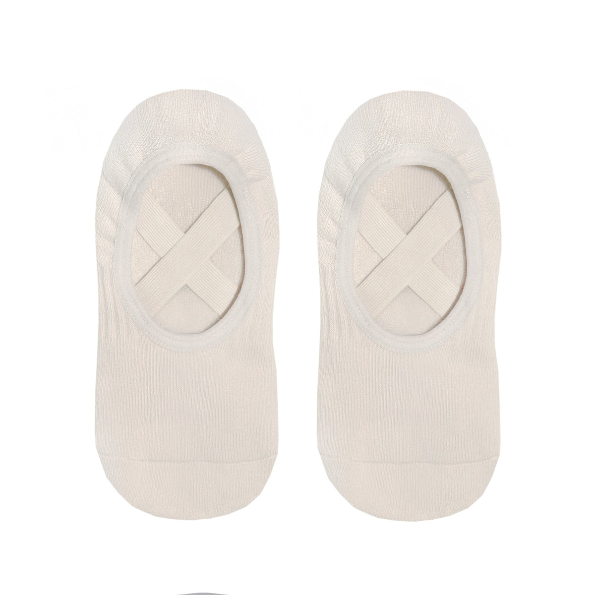 Soft Grey Ballet Grip Socks - Top View Flat Lay | Your Reformer