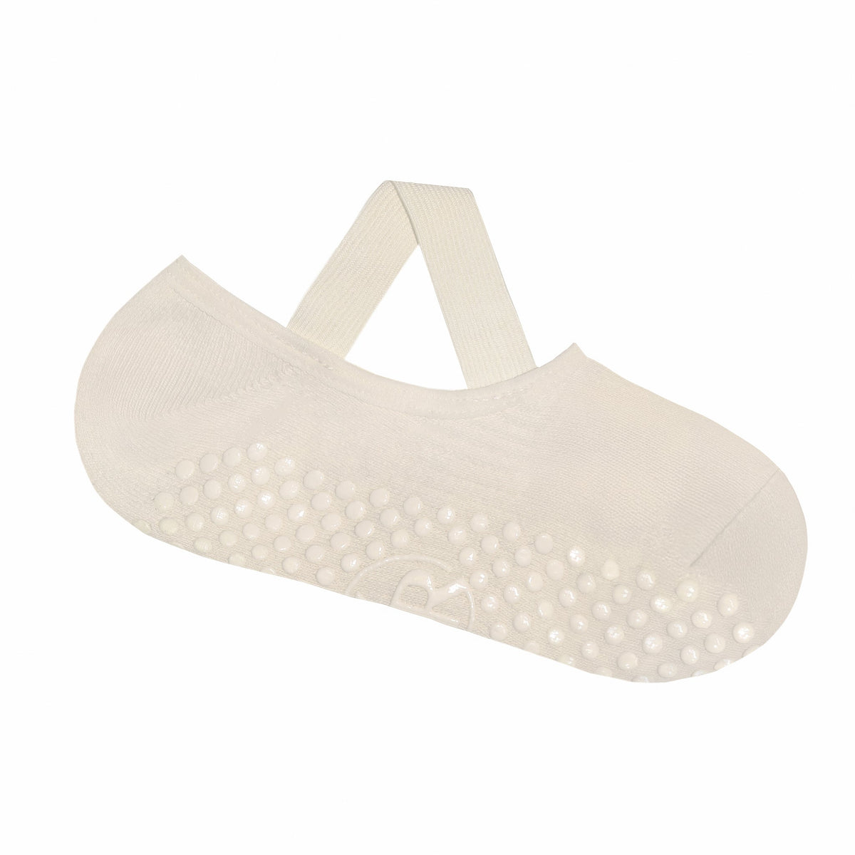 Soft Grey Ballet Grip Socks - Side Profile | Your Reformer