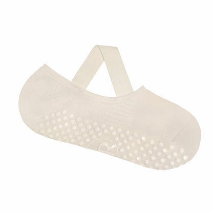 Soft Grey Ballet Grip Socks - Side Profile | Your Reformer