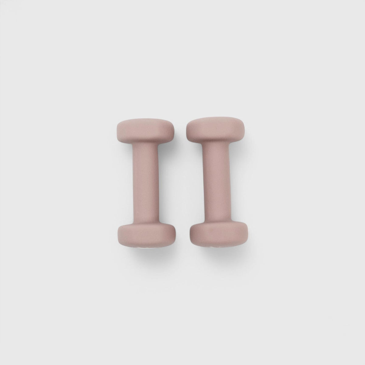 Blush Neoprene Hand Weights Pair - Top View | Your Reformer