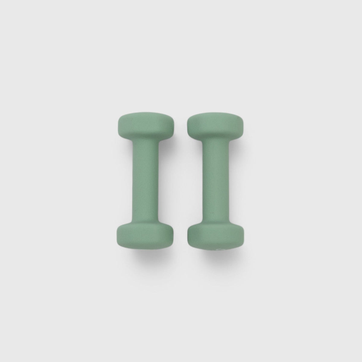 Sage Green Hand Weights - Front View Flat Lay | Your Reformer