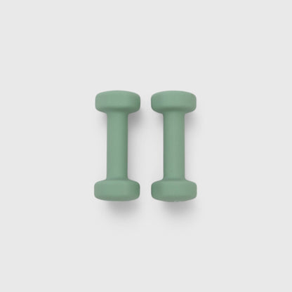 Sage Green Hand Weights - Front View Flat Lay | Your Reformer