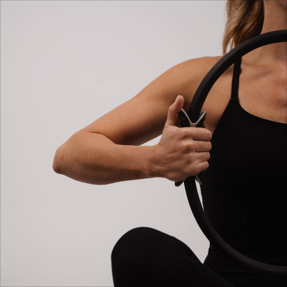 Black Pilates Ring Exercise - Close Up | Your Reformer
