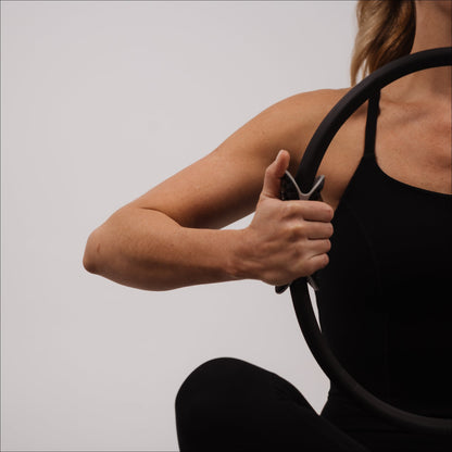 Black Pilates Ring Exercise - Close Up | Your Reformer