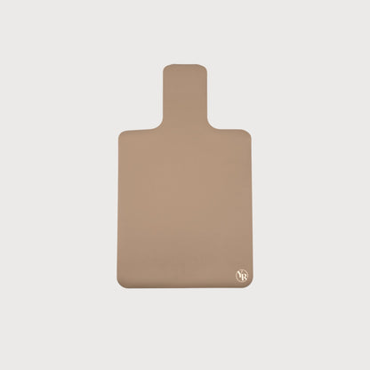 Mocha Brown Microfibre Reformer Mat - Flat Lay | Your Reformer