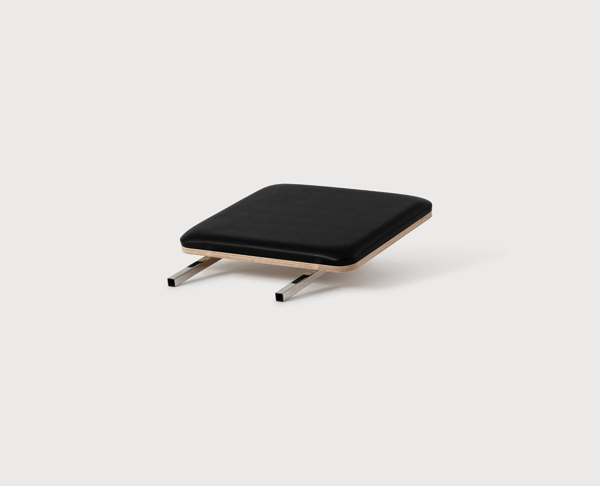Black Cushioned Reformer Jumpboard - Side Angle | Your Reformer