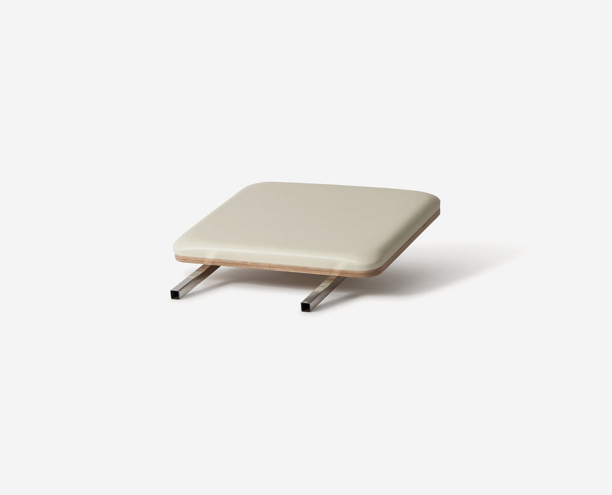Ivory Cushioned Reformer Jumpboard - Side Angle | Your Reformer
