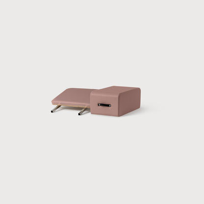 Dusty Rose Pilates Box & Jumpboard Set - Angle View | Your Reformer