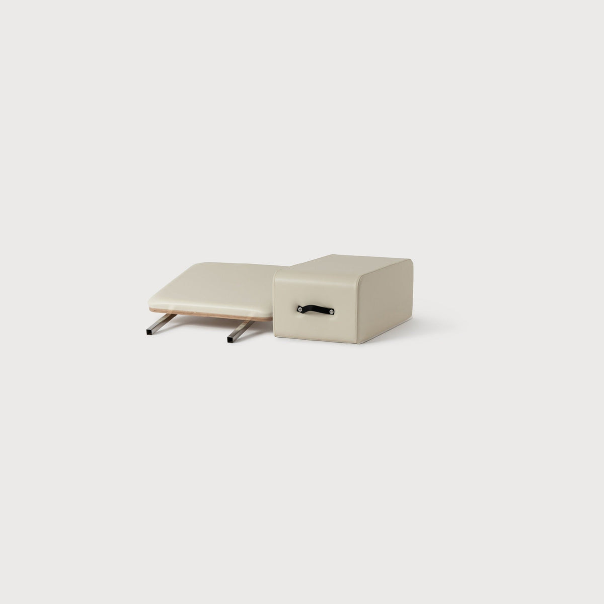 Winter White Pilates Box & Jumpboard Set - Front View | Your Reformer