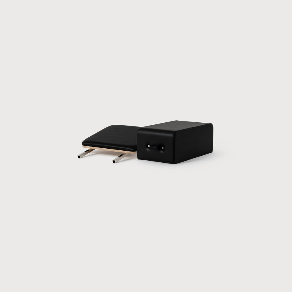 Black Pilates Box & Jumpboard Set - Side View | Your Reformer