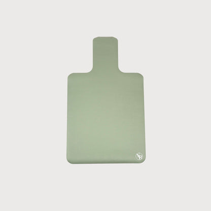 Sage Green Microfibre Reformer Mat - Flat Lay | Your Reformer
