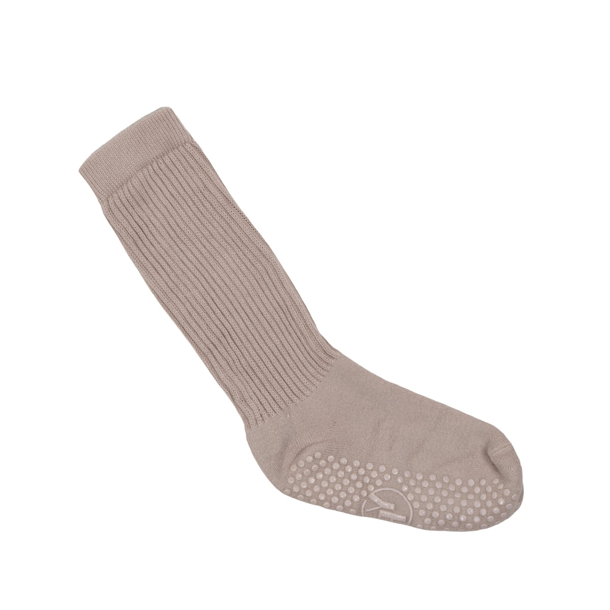 Oat Cotton Scrunch Grip Socks - Sole Detail View | Your Reformer