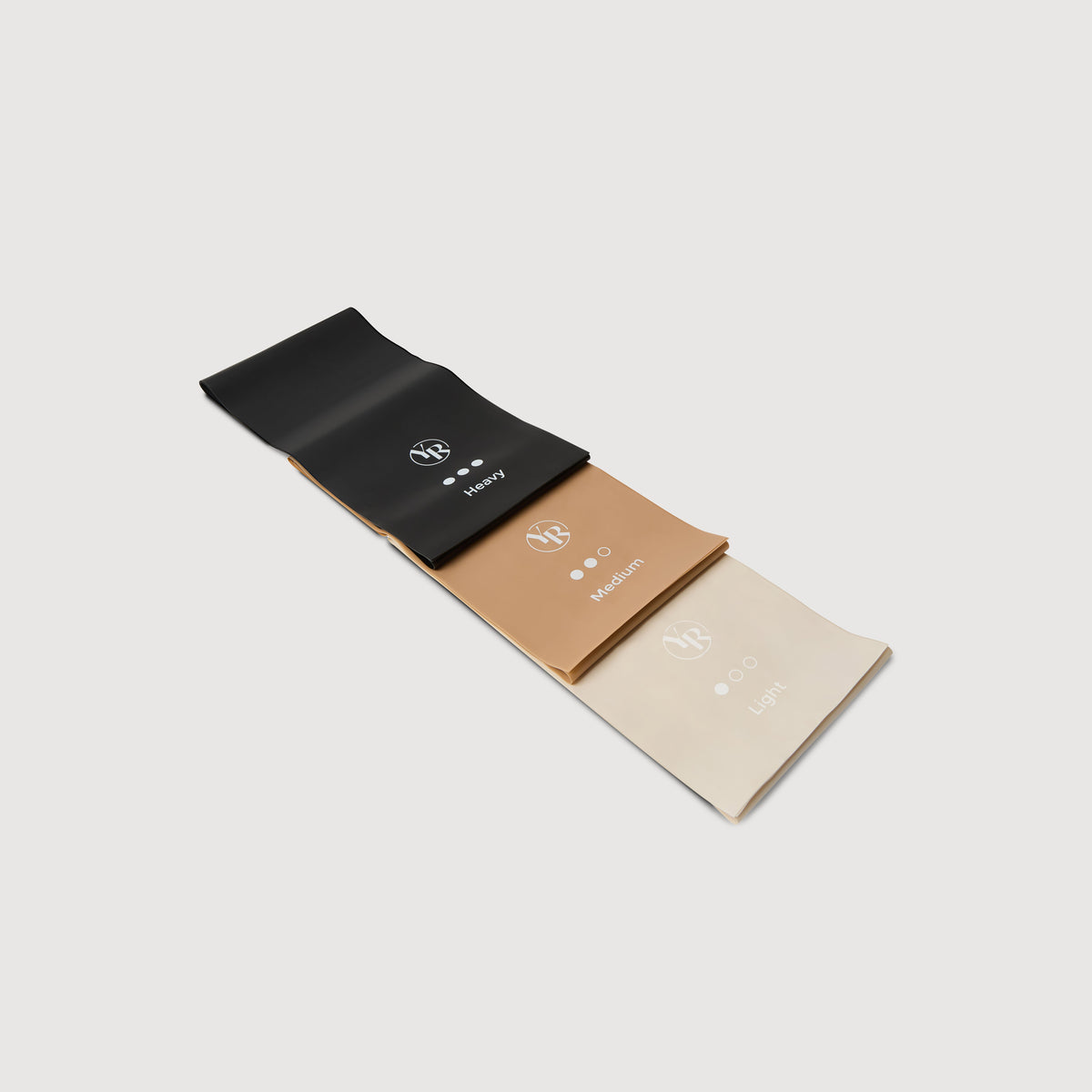 Core Neutrals Stretch Resistance Bands Light Medium Heavy set - Side Angle | Your Reformer