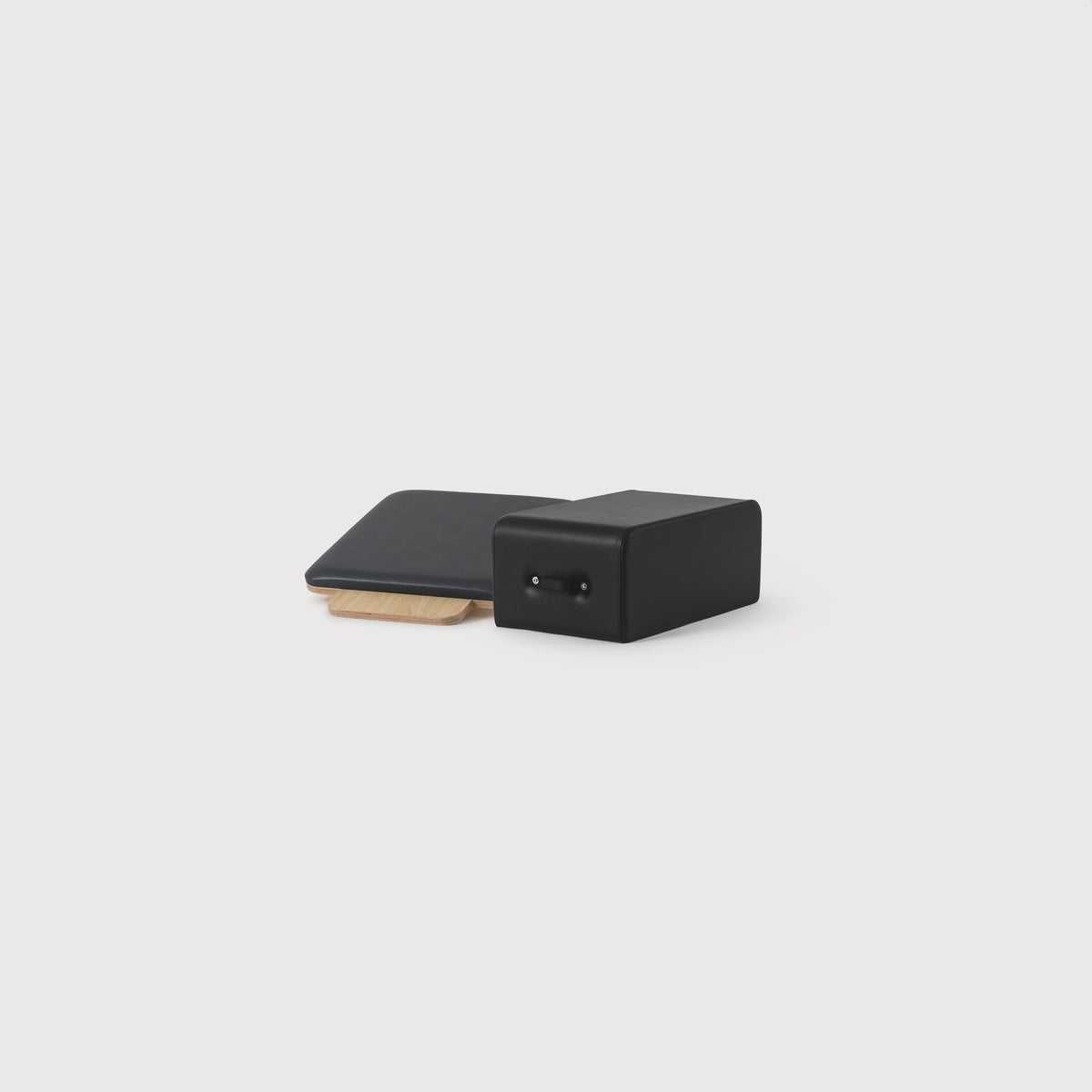 Black Studio Pilates Box & Jumpboard Set - Side View | Your Reformer