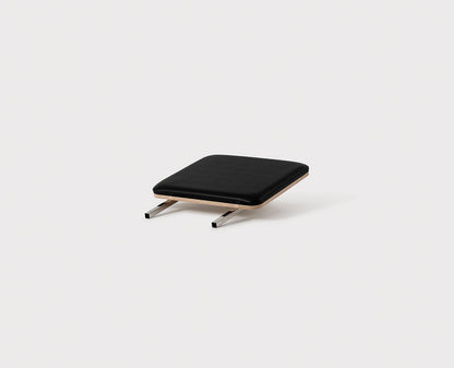 Black Pilates Sitting Box with Adjustable Stand - Side Profile | Your Reformer