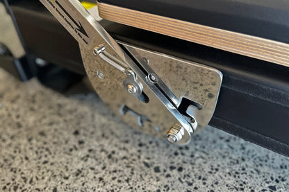Studio X Reformer - Adjustable Standing Platform Mechanism Close-up | Your Reformer